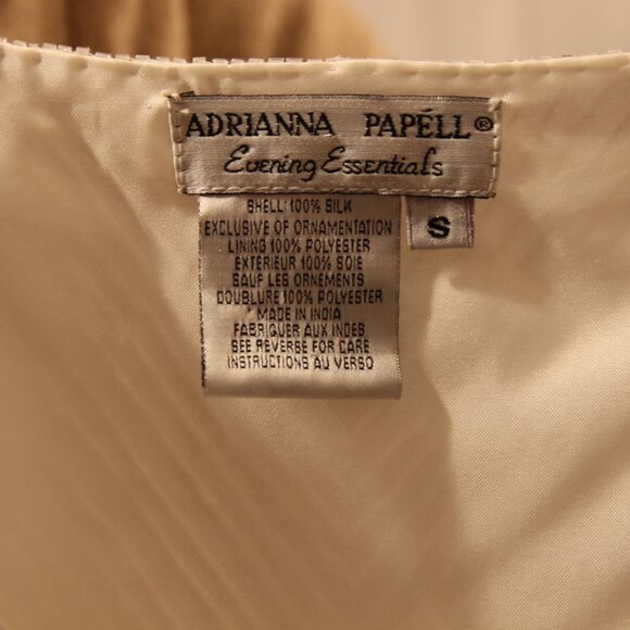 Adrianna Papell Ivory Beaded Top sz. Small - Picture 4 of 5